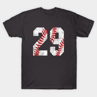 Vintage #29 Baseball Laces Baseball Mom Jersey Love Baseball T-Shirt